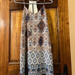 Bohemian Print Spaghetti Strap Dress